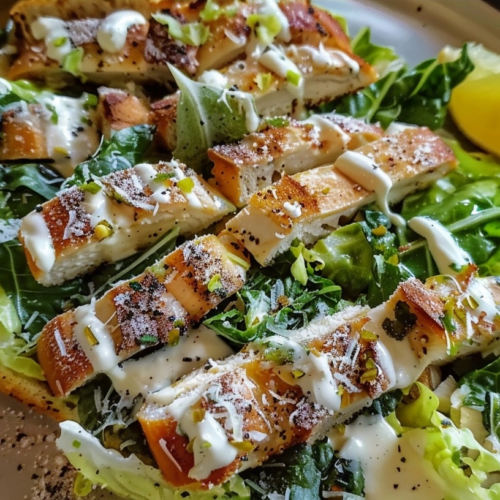 Garlic Bread Chicken Caesar Salad Recipe