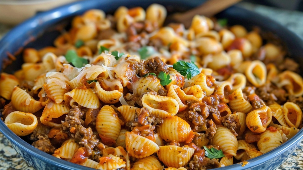 One Pot Beef and Shells Recipe