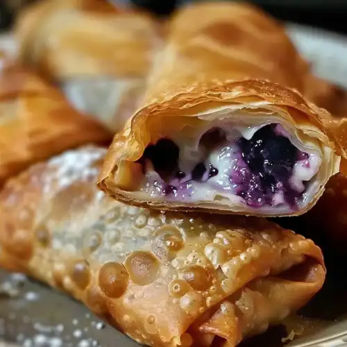 Blueberry Cream Cheese Egg Rolls