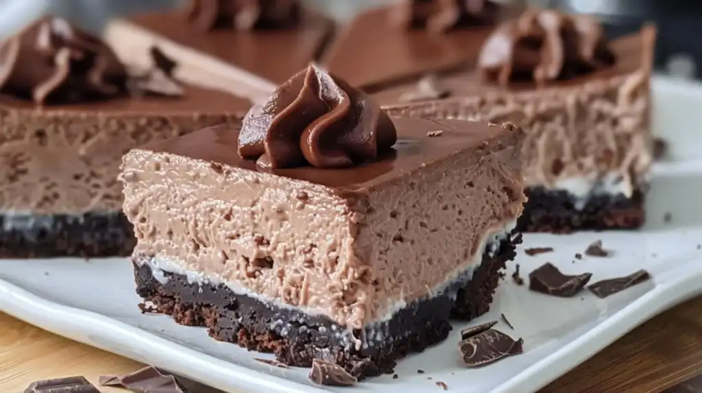 No-Bake Chocolate Cheesecake Bars