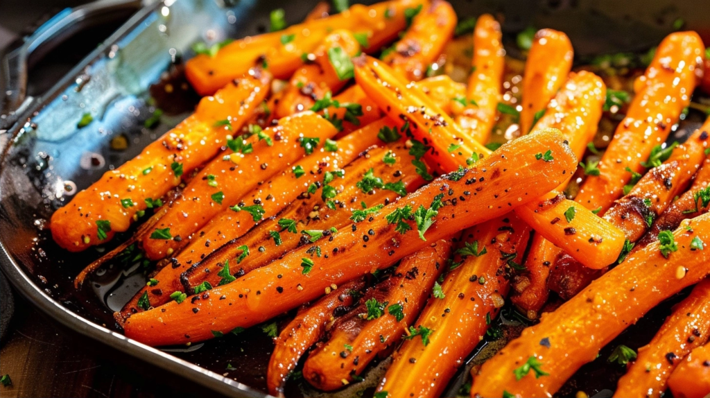 Honey Garlic Butter Roasted Carrots