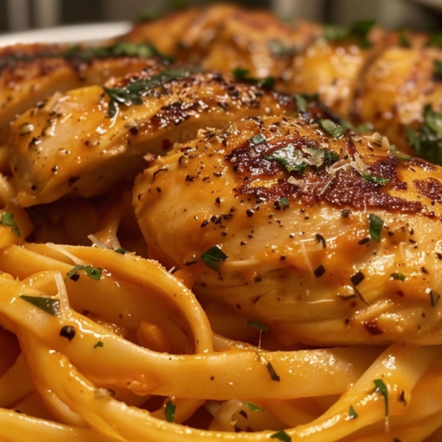 Halloween Spiderweb Chicken Pasta