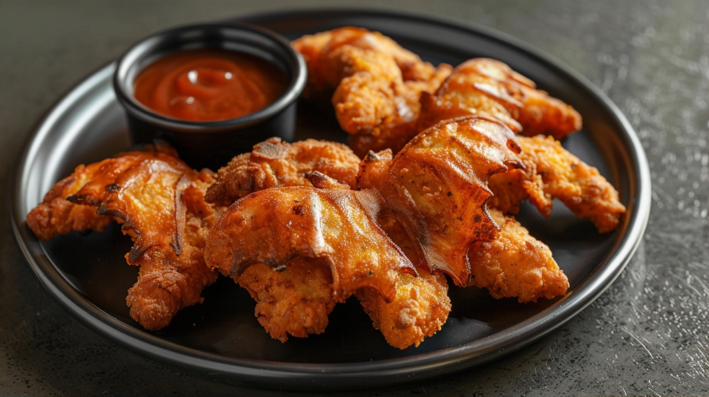 Halloween Bat-Shaped Chicken Nuggets