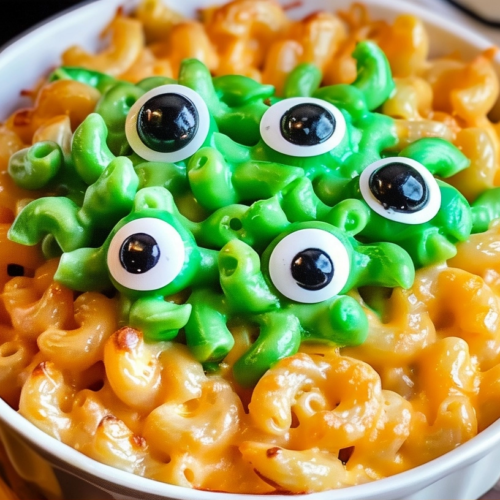 Halloween Monster Mac and Cheese