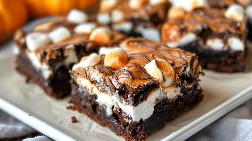Halloween Marshmallow Brownies