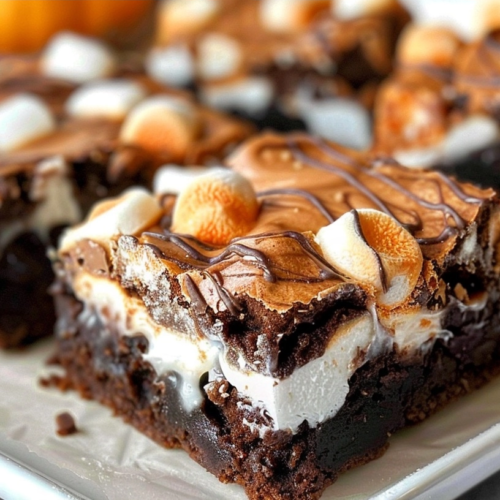 Halloween Marshmallow Brownies
